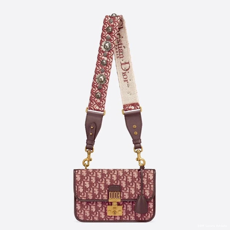 Cheap Burgundy Motif Dioraddict Oblique Bag Canvas 0723 Luxury